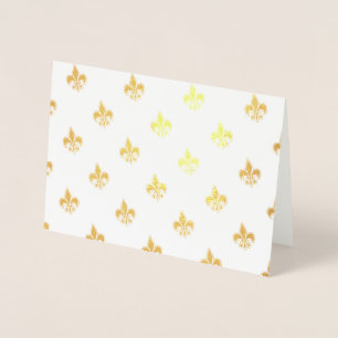 Tarjeta Con Relieve Metalizado Relieve metalizado Fleur De Lis