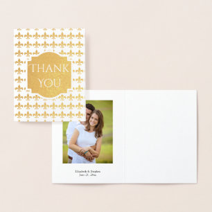 Tarjeta Con Relieve Metalizado Relieve metalizado Fleur de Lis Boda   Bridal Grac