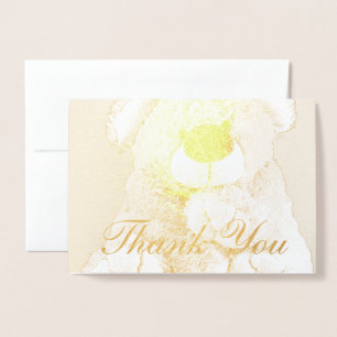 Tarjeta Con Relieve Metalizado Relieve metalizado HAMbyWG - Teddy Bear Gracias