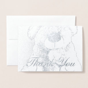 Tarjeta Con Relieve Metalizado Relieve metalizado HAMbyWG - Teddy Bear Gracias