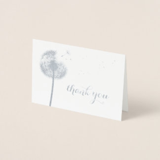 Tarjeta Con Relieve Metalizado Relieve metalizado plateado Dandelion