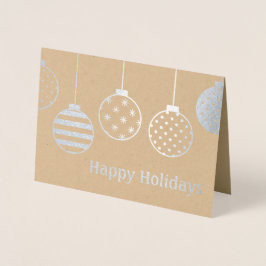 Tarjeta Con Relieve Metalizado Relieve metalizado plateado Ornamentos navideños F