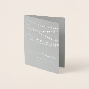 Tarjeta Con Relieve Metalizado Relieve metalizado plateado Twinkle ilumina con ta
