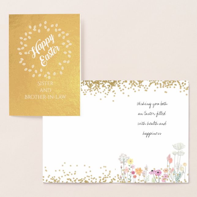 Tarjeta Con Relieve Metalizado Relieve metalizado REAL de Semana Santa y cuñado (Demostración)