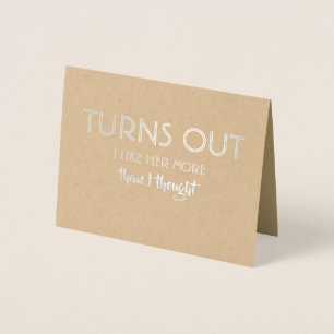 Tarjeta Con Relieve Metalizado Resultado - Divertida propuesta Groomsman