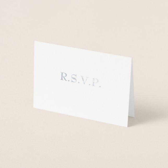 Tarjeta Con Relieve Metalizado Rosa de Relieve metalizado plateado Boda de Oro RS (Anverso)
