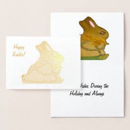 Tarjeta Con Relieve Metalizado Roti Tussock Bunny