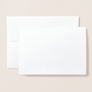 Tarjeta Con Relieve Metalizado Rsvp caligrafía simple Plata personalizada