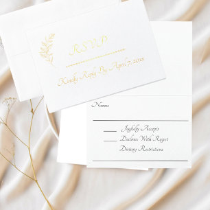 Tarjeta Con Relieve Metalizado RSVP Guardar La Fecha