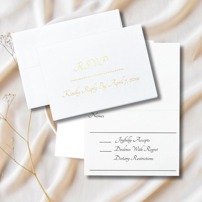 Tarjeta Con Relieve Metalizado RSVP Guardar La Fecha (Subido por el creador)