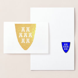 Tarjeta Con Relieve Metalizado Sajones de Transilvania