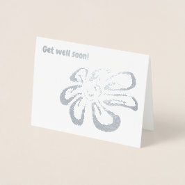 Tarjeta Con Relieve Metalizado Salir bien pronto tarjeta de Relieve metalizado