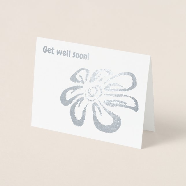 Tarjeta Con Relieve Metalizado Salir bien pronto tarjeta de Relieve metalizado (Anverso)