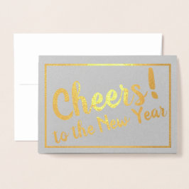 Tarjeta Con Relieve Metalizado ¡Salud! ¡al Año Nuevo!