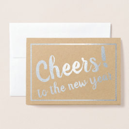 Tarjeta Con Relieve Metalizado ¡Salud! ¡al Año Nuevo!