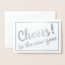 Tarjeta Con Relieve Metalizado ¡Salud! ¡al Año Nuevo!