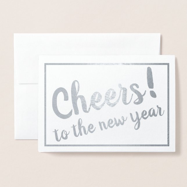 Tarjeta Con Relieve Metalizado ¡Salud! ¡al Año Nuevo! (Anverso con sobre)
