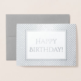 Tarjeta Con Relieve Metalizado Saludo de cumpleaños deslumbrante