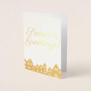 Tarjeta Con Relieve Metalizado Saludos de Seasons