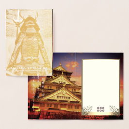 TARJETA CON RELIEVE METALIZADO SANADA YUKIMURA 箔 カ ド