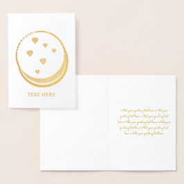 Tarjeta Con Relieve Metalizado Sándwich de Galletas del Día de San Valentín Coraz