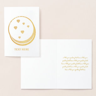 Tarjeta Con Relieve Metalizado Sándwich de Galletas del Día de San Valentín Coraz