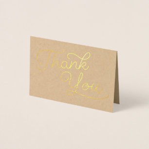Tarjeta Con Relieve Metalizado Script Gracias Boda Gracias