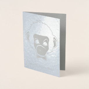 Tarjeta Con Relieve Metalizado sé mi mejor hombre, señor mono