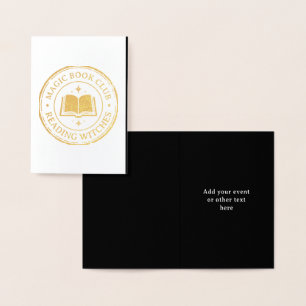 Tarjeta Con Relieve Metalizado Sello - TU LIBRO - 1 - Diversión de fanáticos