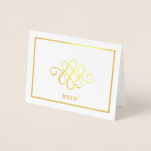 Tarjeta Con Relieve Metalizado Sencillamente elegante Relieve metalizado de oro o