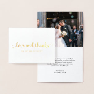 Tarjeta Con Relieve Metalizado Sencillo Boda moderno fotográfico elegante