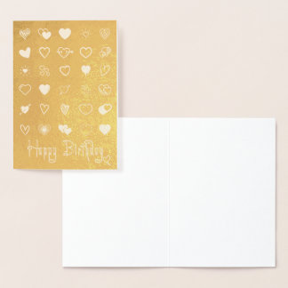 Tarjeta Con Relieve Metalizado Sentidos deseos de cumpleaños
