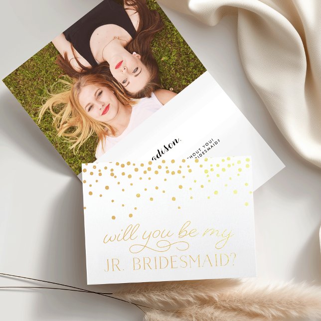 Tarjeta Con Relieve Metalizado Ser mi novia soltera | Oro fotográfico personaliza (Subido por el creador)