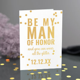 Tarjeta Con Relieve Metalizado "Ser moderno es mi hombre de honor propuesta tarje