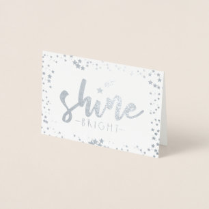 Tarjeta Con Relieve Metalizado Shine Bright
