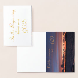 Tarjeta Con Relieve Metalizado Siente la presencia de DIOS