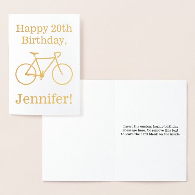 Tarjeta Con Relieve Metalizado Silhouette para bicicletas de Relieve metalizado d (Demostración)