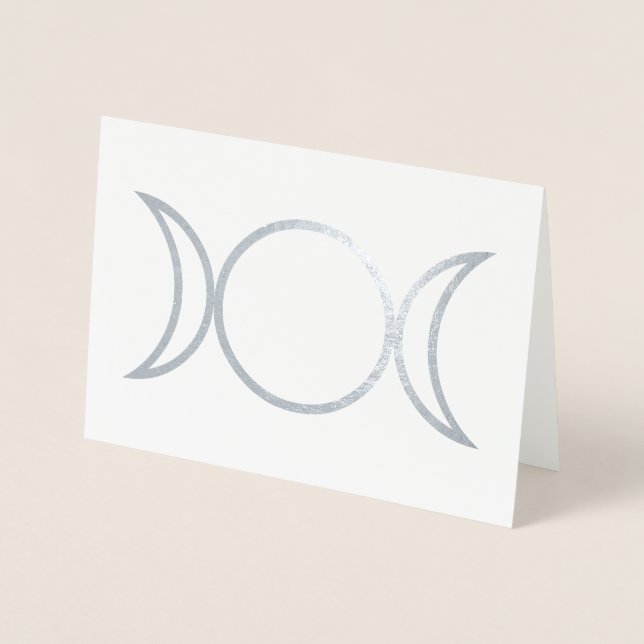 Tarjeta Con Relieve Metalizado Símbolo de la diosa de otoño (Anverso)