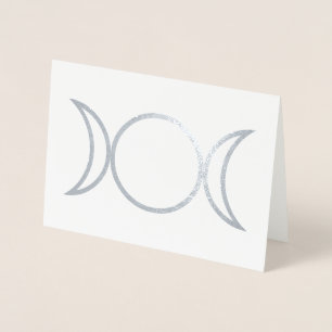 Tarjeta Con Relieve Metalizado Símbolo de la diosa felina