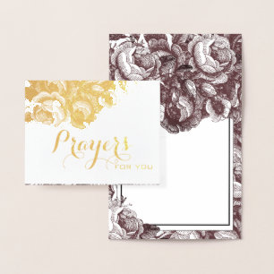Tarjeta Con Relieve Metalizado Simpatía Religiosa Pensando en Ti Oraciones