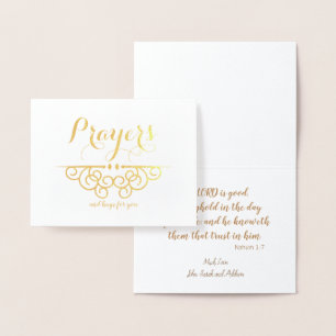 Tarjeta Con Relieve Metalizado Simpatía Religiosa Pensando en Ti Oraciones