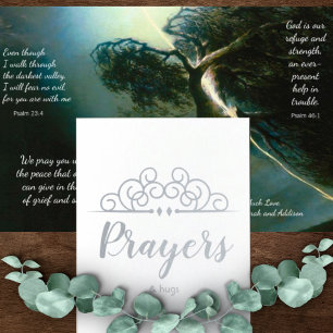 Tarjeta Con Relieve Metalizado Simpatía Religiosa Pensando en Ti Oraciones y Abra