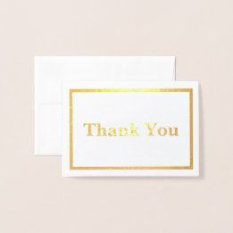 Tarjeta Con Relieve Metalizado Simple Thank You