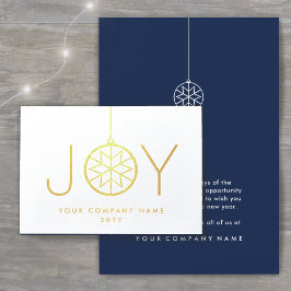 Tarjeta Con Relieve Metalizado Sin logotipo de negocio Navidad Ornamento navideño