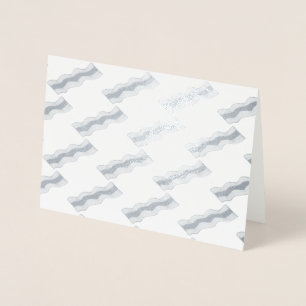 Tarjeta Con Relieve Metalizado Sizzling Tiras de Bacon Desayuno de carne Alimento