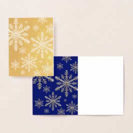 Tarjeta Con Relieve Metalizado Snowflake