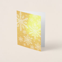 Tarjeta Con Relieve Metalizado Snowflake