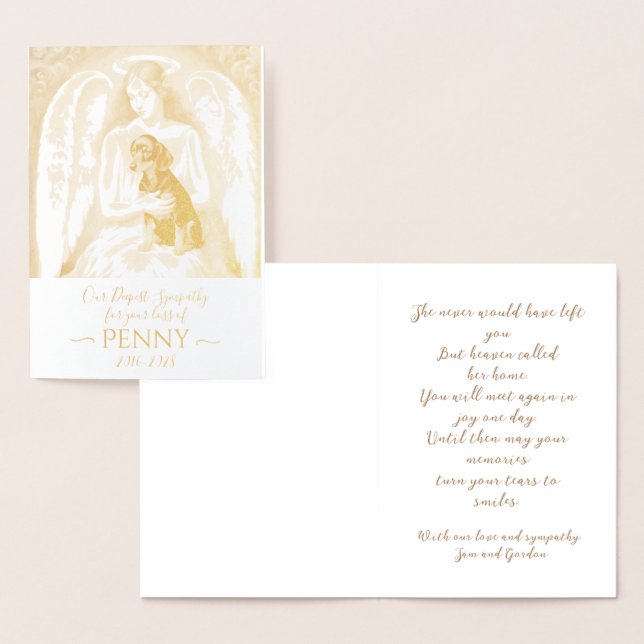 Tarjeta Con Relieve Metalizado Solidaridad de Ángel por la pérdida de Black Tan D (Demostración)