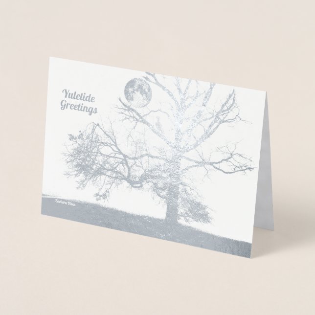 Tarjeta Con Relieve Metalizado Solsticio de invierno: Parque Prospect, NY—vacacio (Anverso)