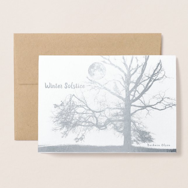Tarjeta Con Relieve Metalizado Solsticio de invierno: Prospecto parque de vacacio (Anverso con sobre)